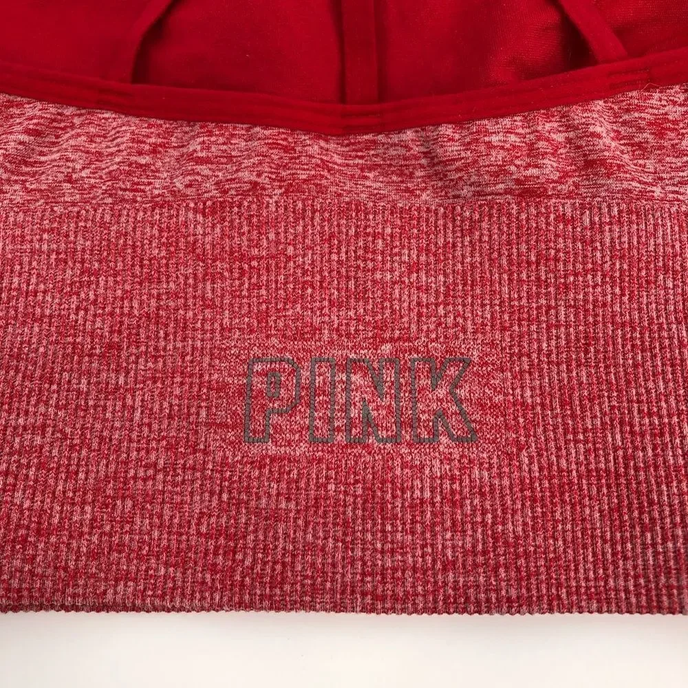 PINK by VS Sport Seamless Lightly Lined Sports Bra Heather Red‎
